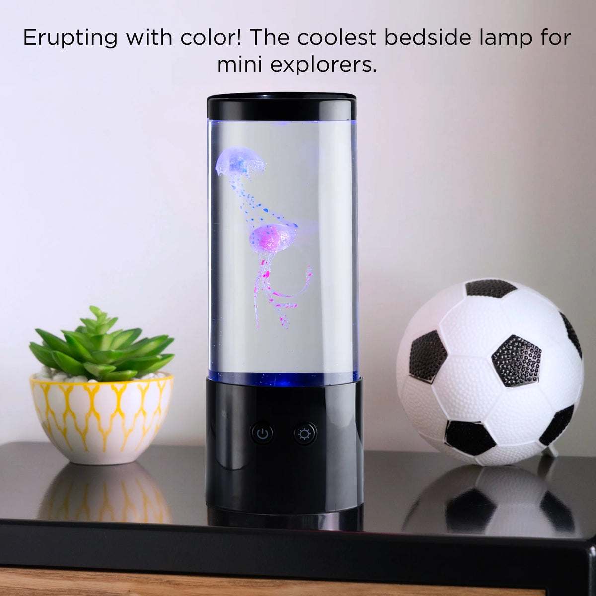 Jellyfish Night Light Lamp Motion & Multicolor Leds - Easy Mode Switching, USB Powered - 9"